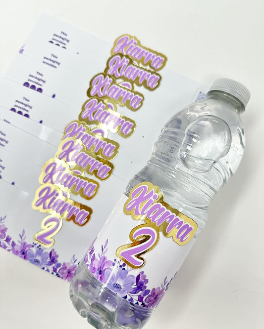 3D Water Bottles Labels