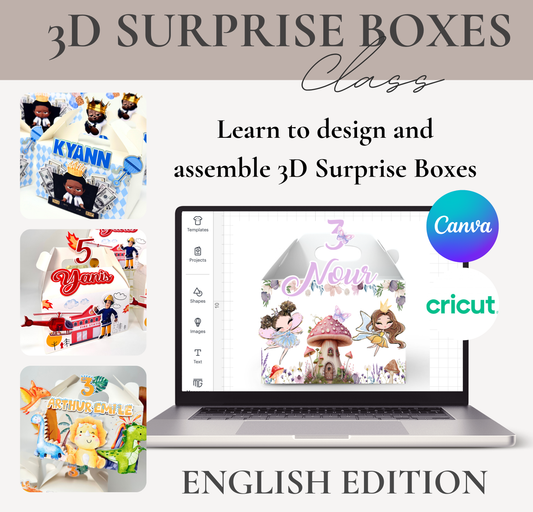 3D Surprise Boxes Class - English Edition