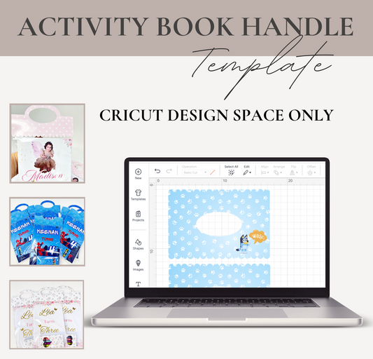 Activity Book Handle Template - Cricut