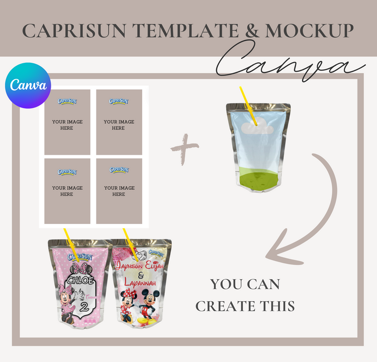 Capri Sun Labels Template & Mockup - Canva